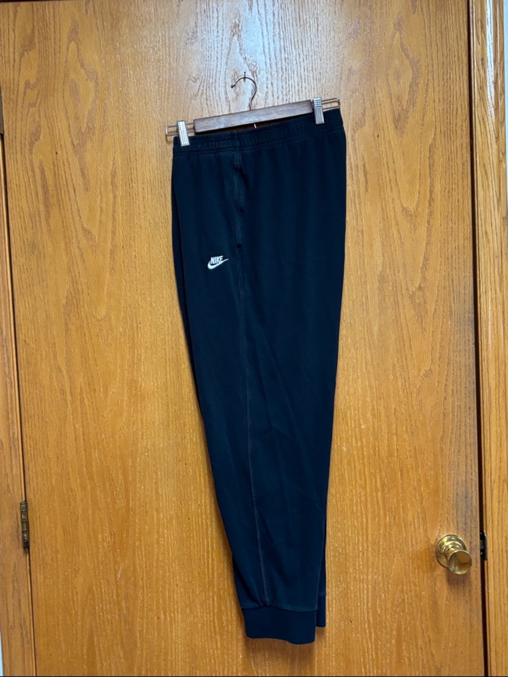 Nike Black men’s Jogger Sweatpants with White Swoosh